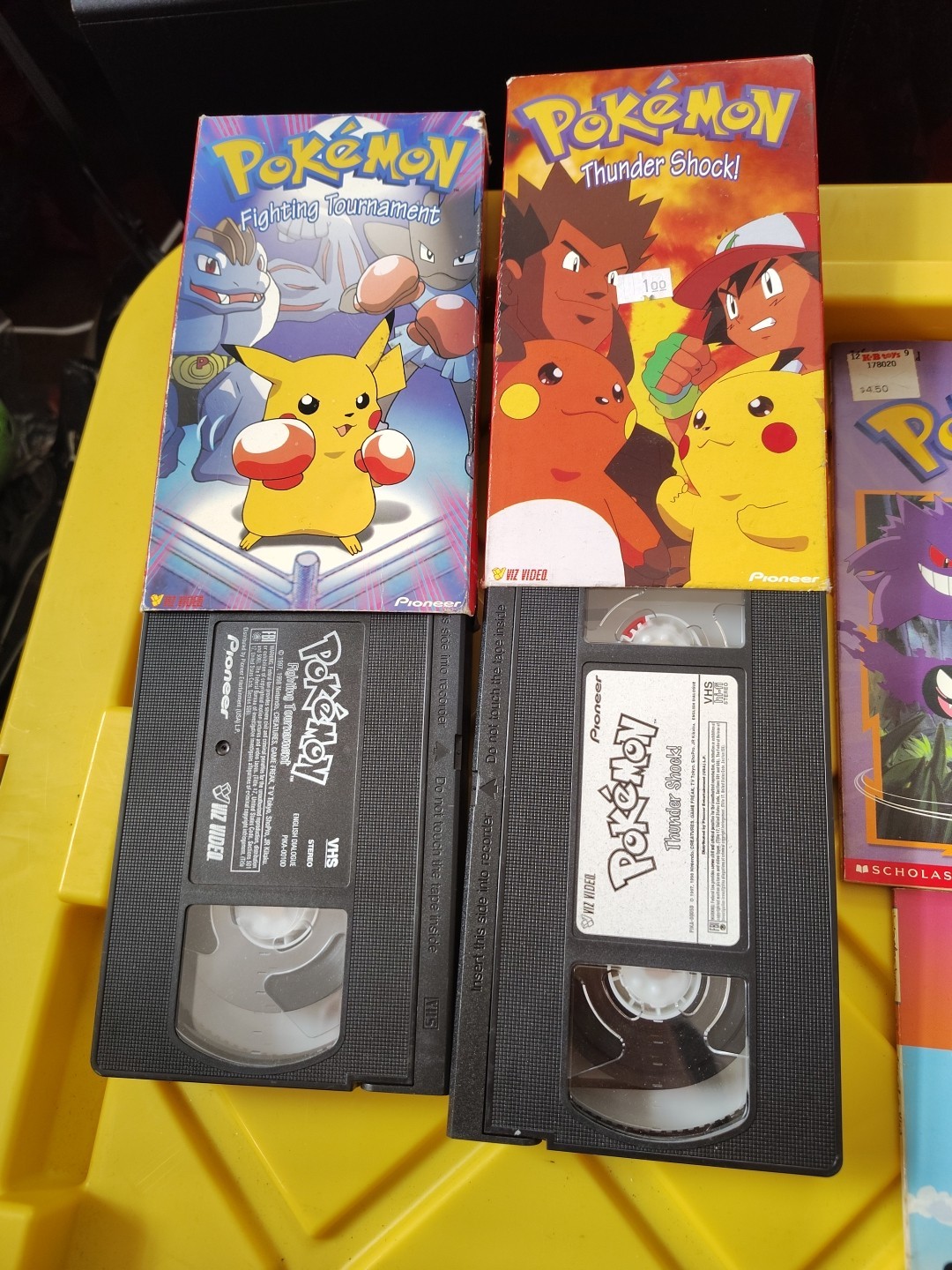 Pokemon Lot Of 6 Children’s Chapter Books Vintage 2 VHS Pokemon VHS