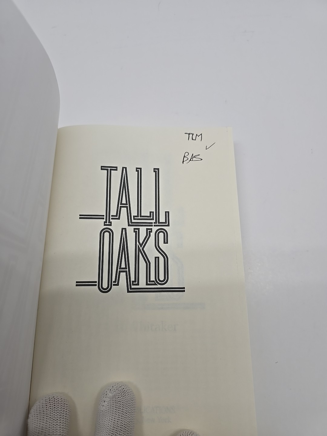 Tall Oaks by Chris Whitaker (2019, Trade Paperback)