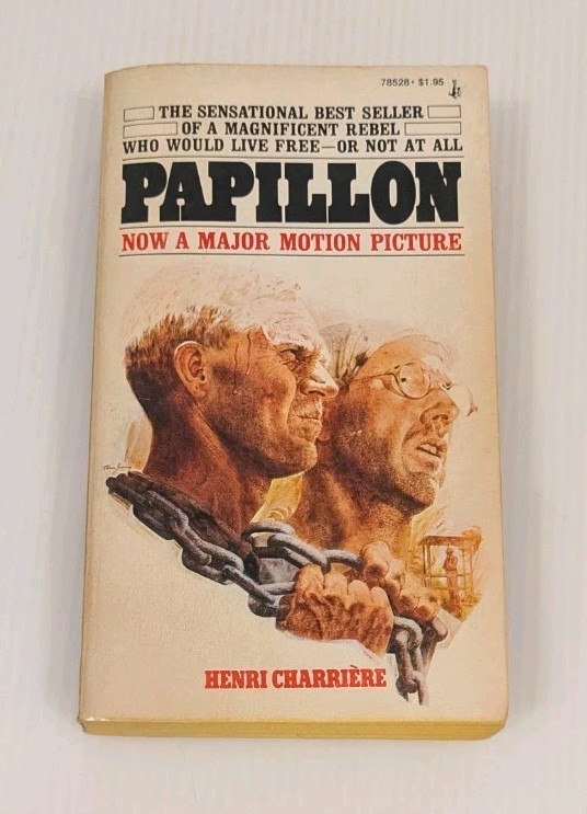 Henri Charriere PAPILLON Paperback Book MOVIE TIE-IN Vintage Pocket 1974