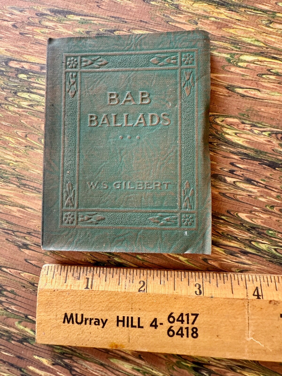 1921 Small Book Bab Ballads W.S. Gilbert Classic Literature NY Little Leather