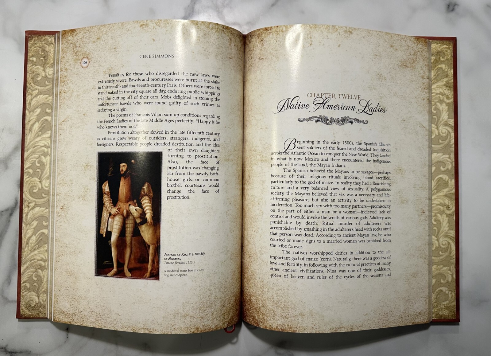 Gene Simmons Ladies of the Night Hard Cover Book 174 pages Gold Leaf