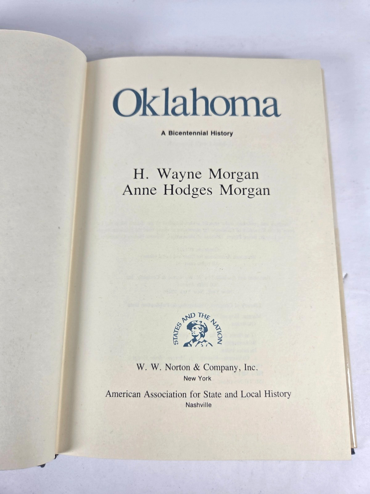 Oklahoma: A History By H Wayne Morgan 1977 Hardcover Dust Jacket 190 Pages