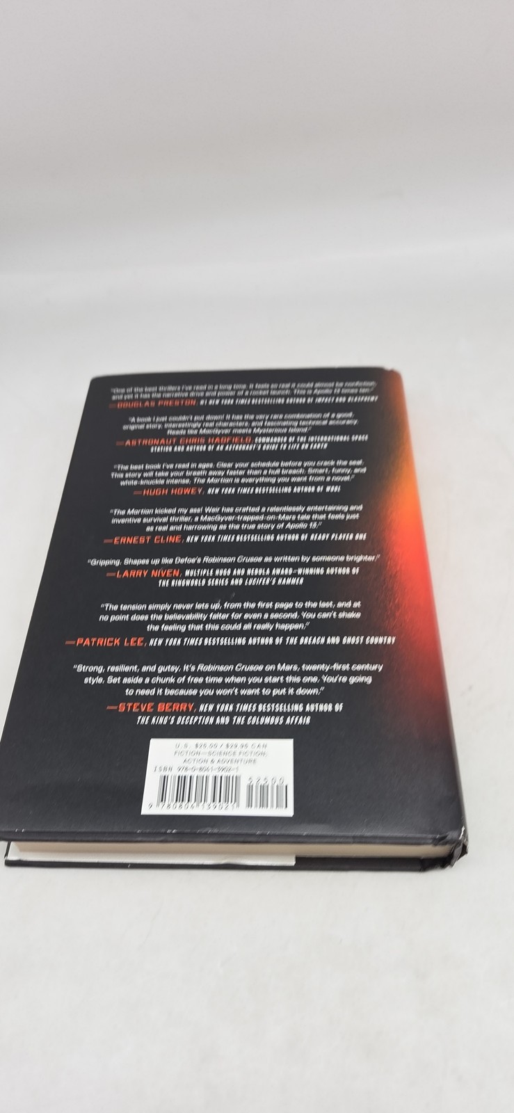 The Martian Andy Weir Hardcover First Edition Later Print 2014 Fiction Novel