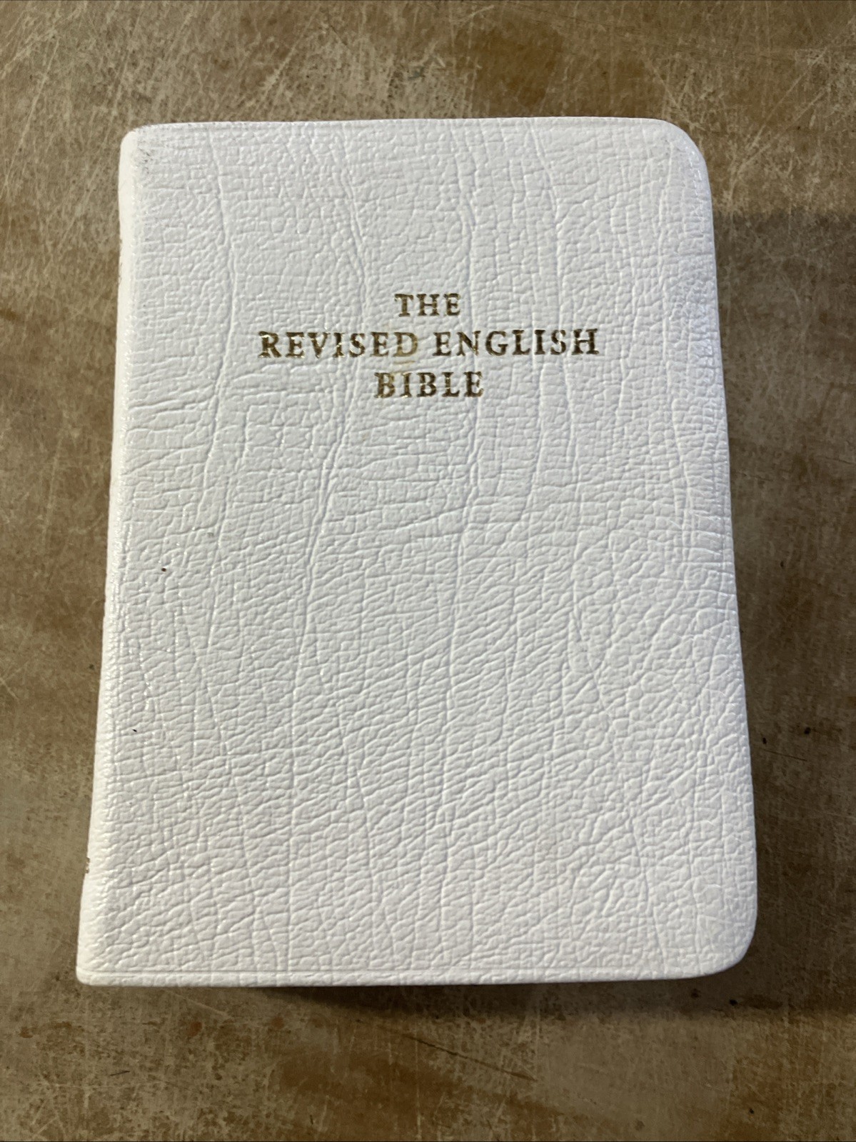 Revised English Bible (REB) White French Morocco Leather Rare Cambridge REB172W