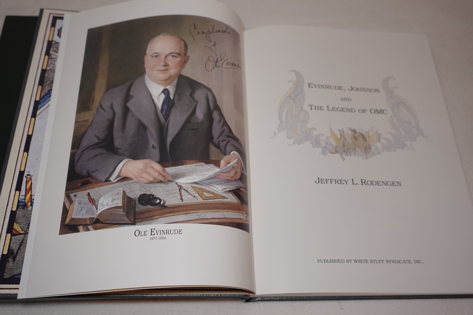 Evinrude Johnson and The Legend of OMC 1992 SIGNED Strang & Randolph Slipcase