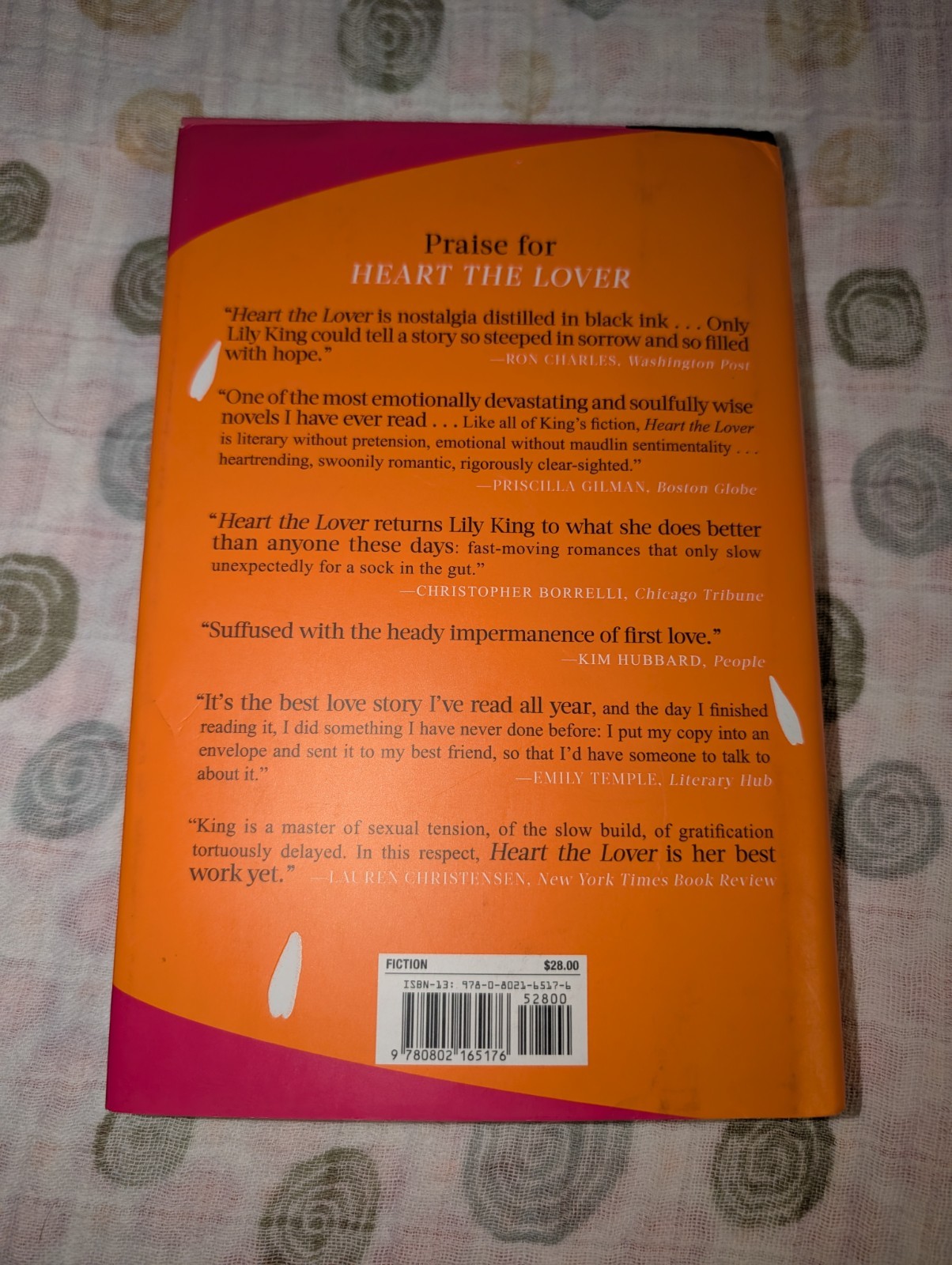 Heart the Lover by Lily King A Novel 2025 First Edition Hardcover Book