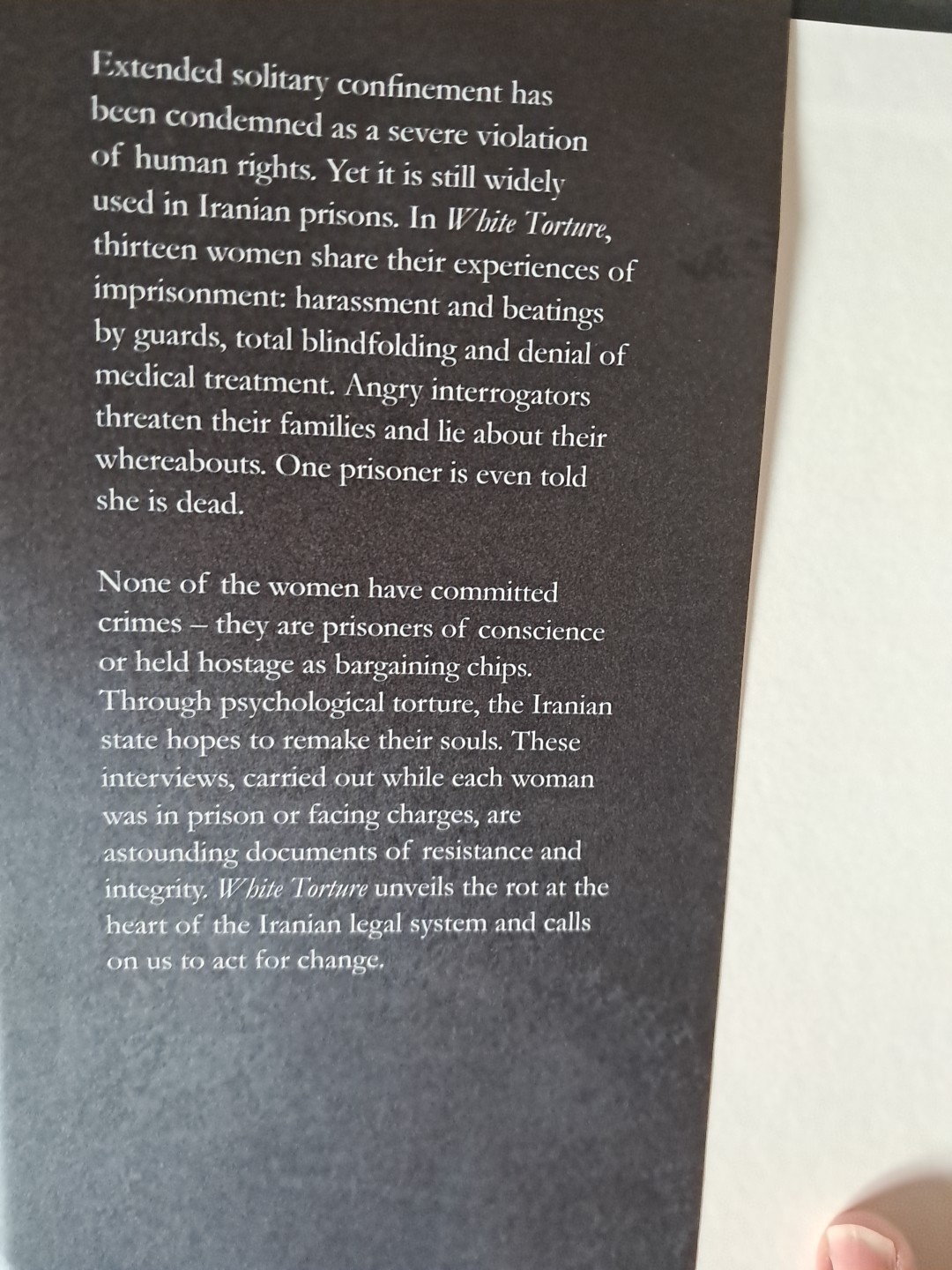 White Torture: Interviews with Iranian Women Prisoners by Narges Mohammadi