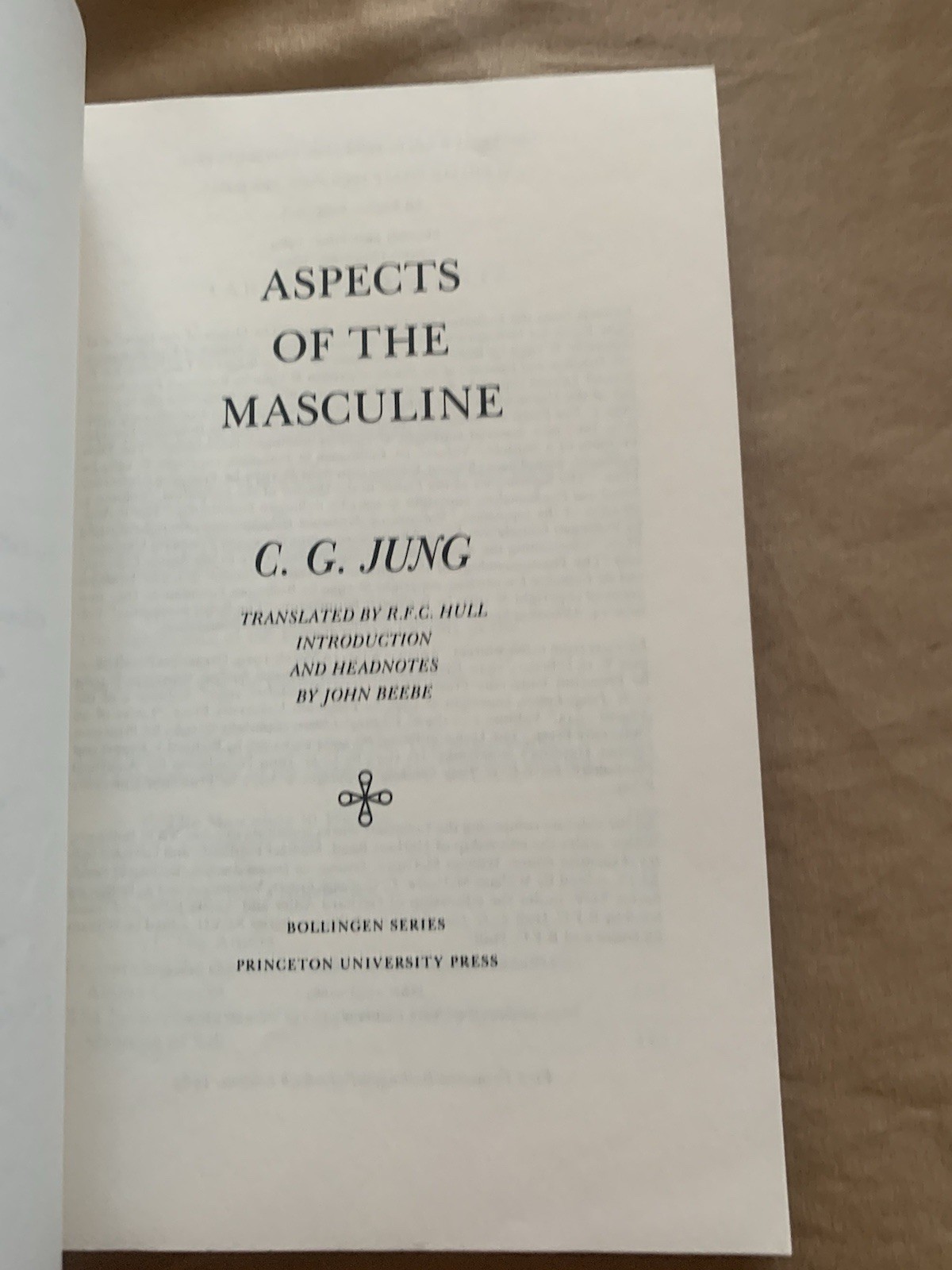 Aspects of the Masculine by C. G. Jung (1989, Trade Paperback)