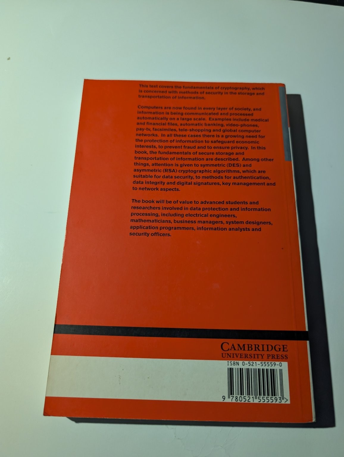 Basic Methods of Cryptography Jan C. A. van der Lubbe 1998 Cambridge University