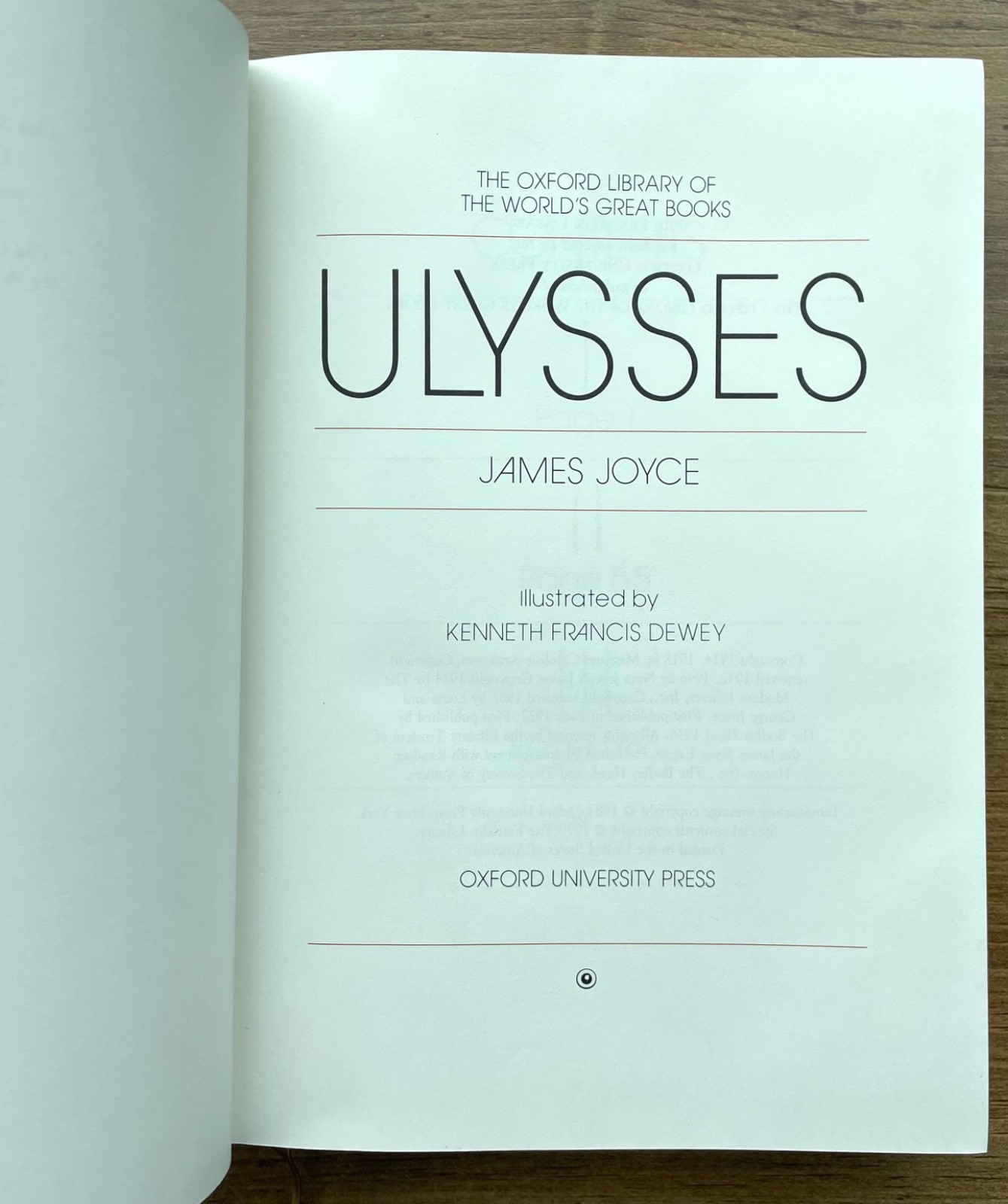 James Joyce ULYSSES Special Edition Oxford University Press 1983 – VG