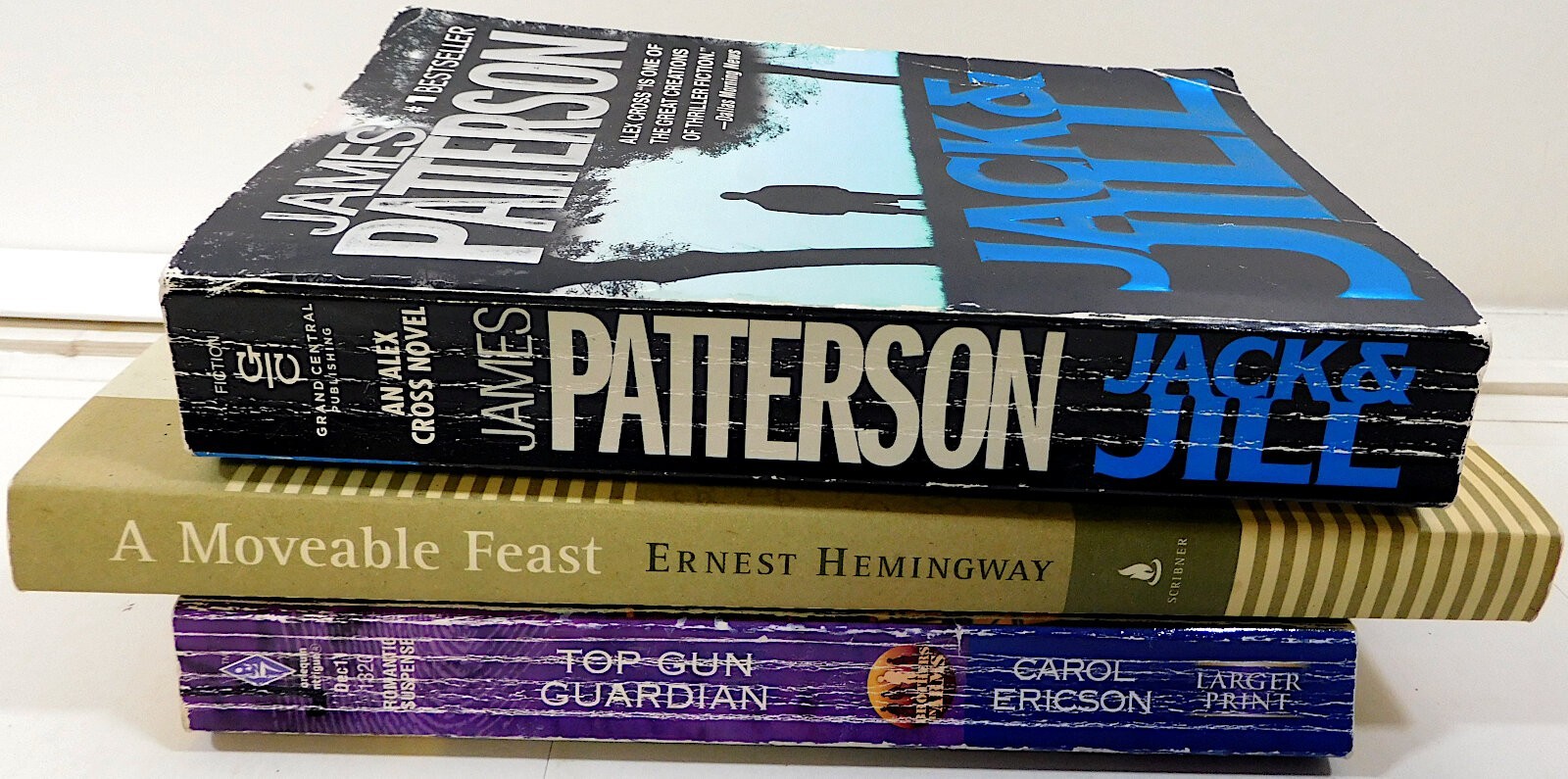 Mixed Lot of 3 Books #Patterson Jack & Jill,Moveable Feast,Intrigue Top Guardian