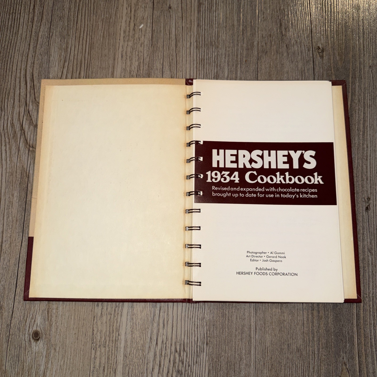 Hershey’s 1934 Cookbook 1971 Reprint Hardcover HC with Spiral Illustrated VG+
