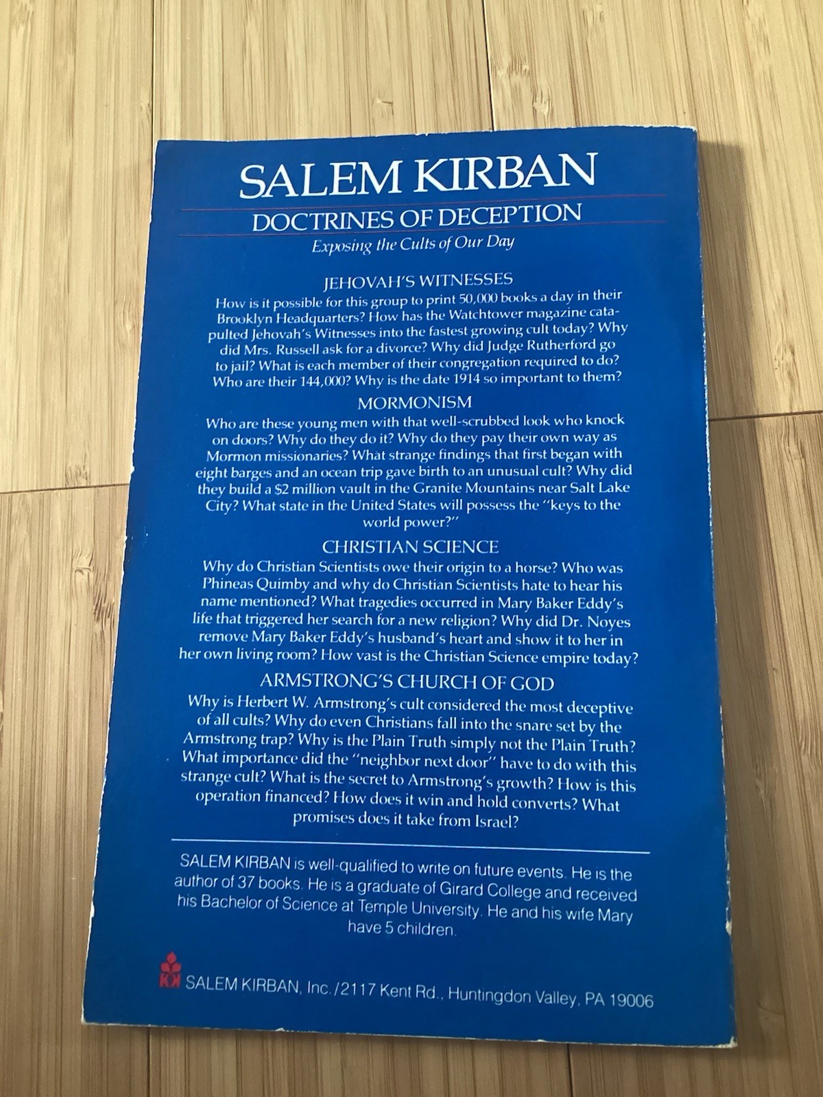 Salem Kirban Doctrines Of Deception Armstrong’s Church Of God Paperback