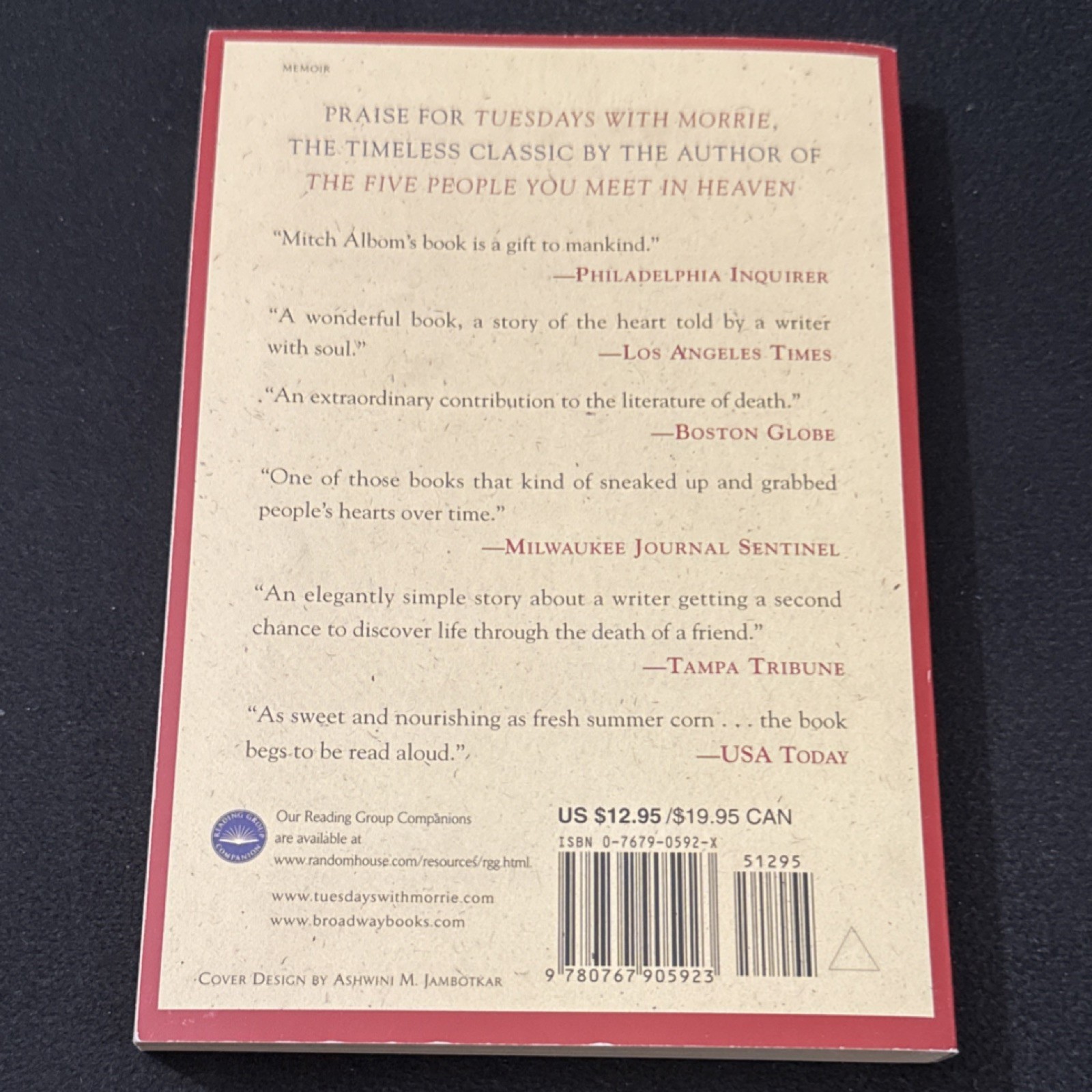 Mitch Albom Tuesdays with Morrie 25th Anniversary Edition Paperback 2002