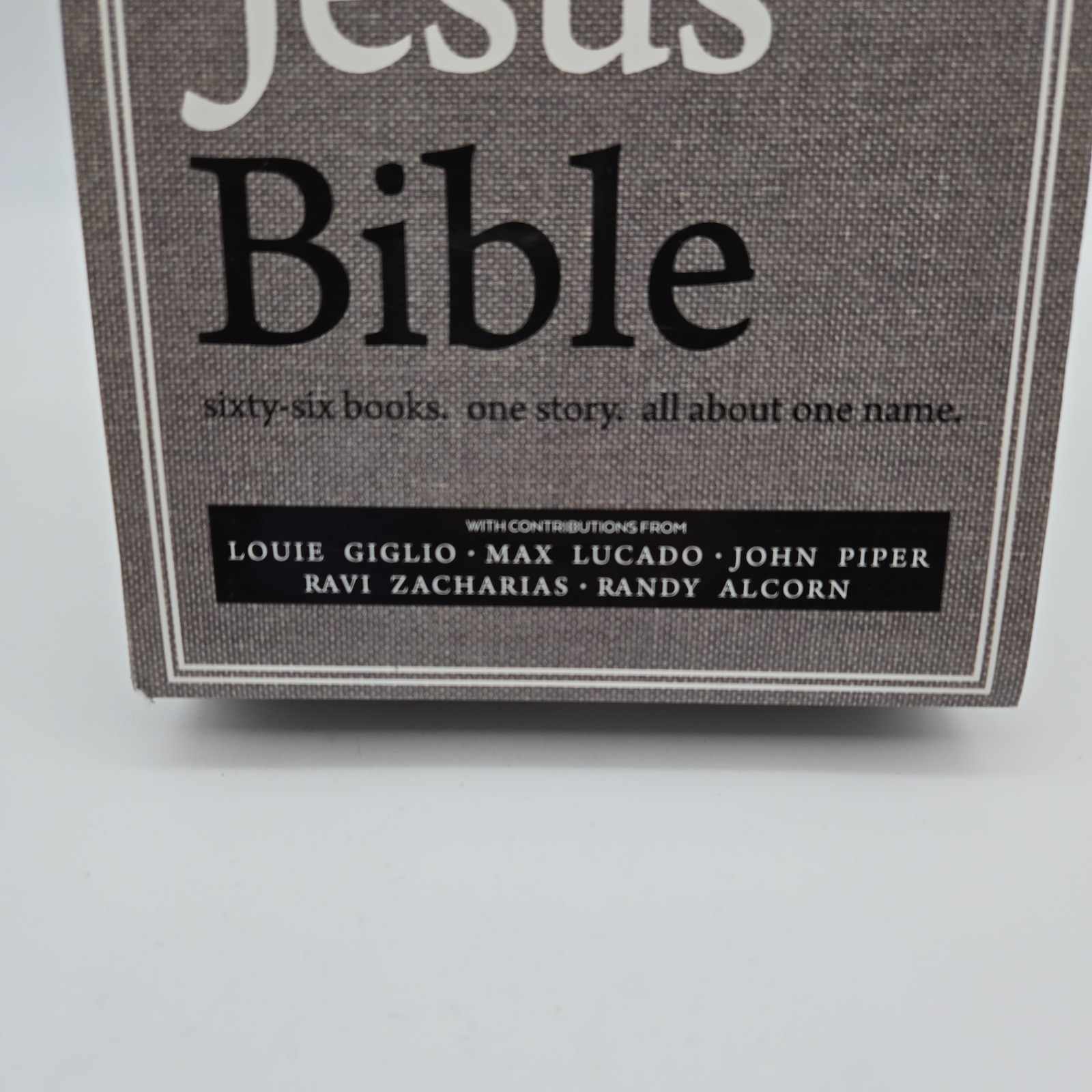 The Jesus Bible by Louie Giglio (2017, Hardcover) Gray Cloth Cover