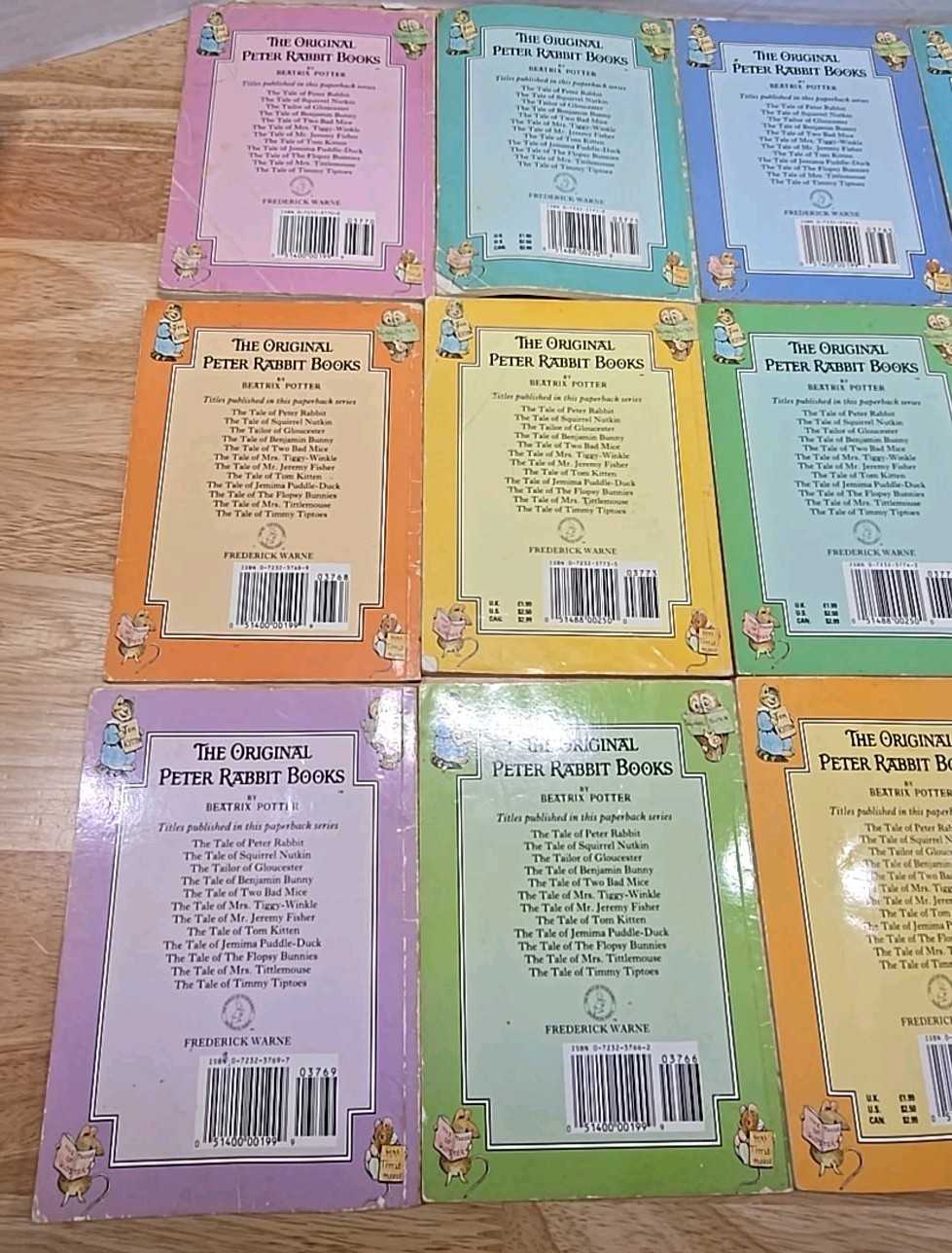 Lot of 12 Vintage Beatrix Potter Books F. Warne & Co Soft Cover Peter Rabbit