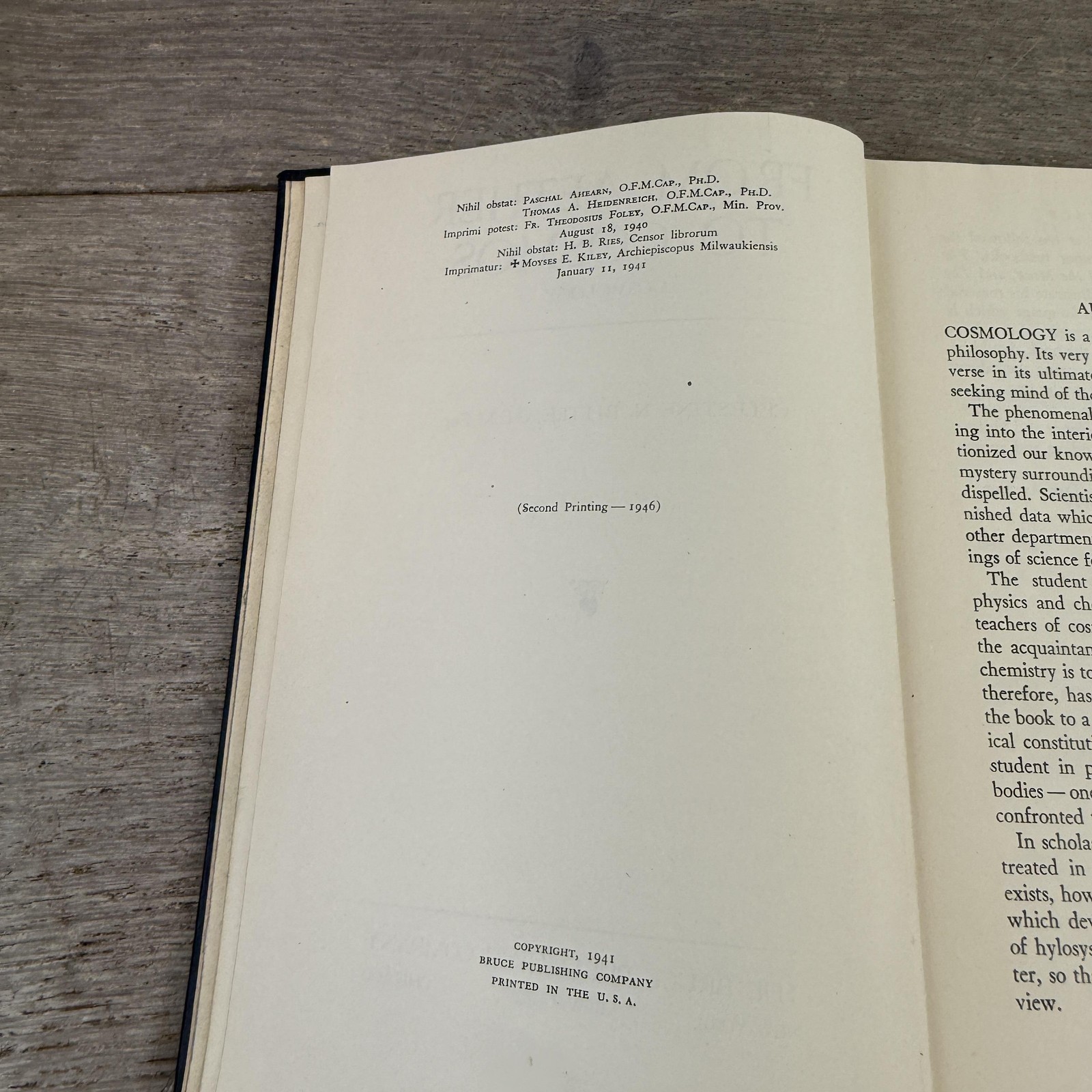 Vintage From Aether to Cosmos Celestine N. Bittle Hardcover 1946 2nd Printing