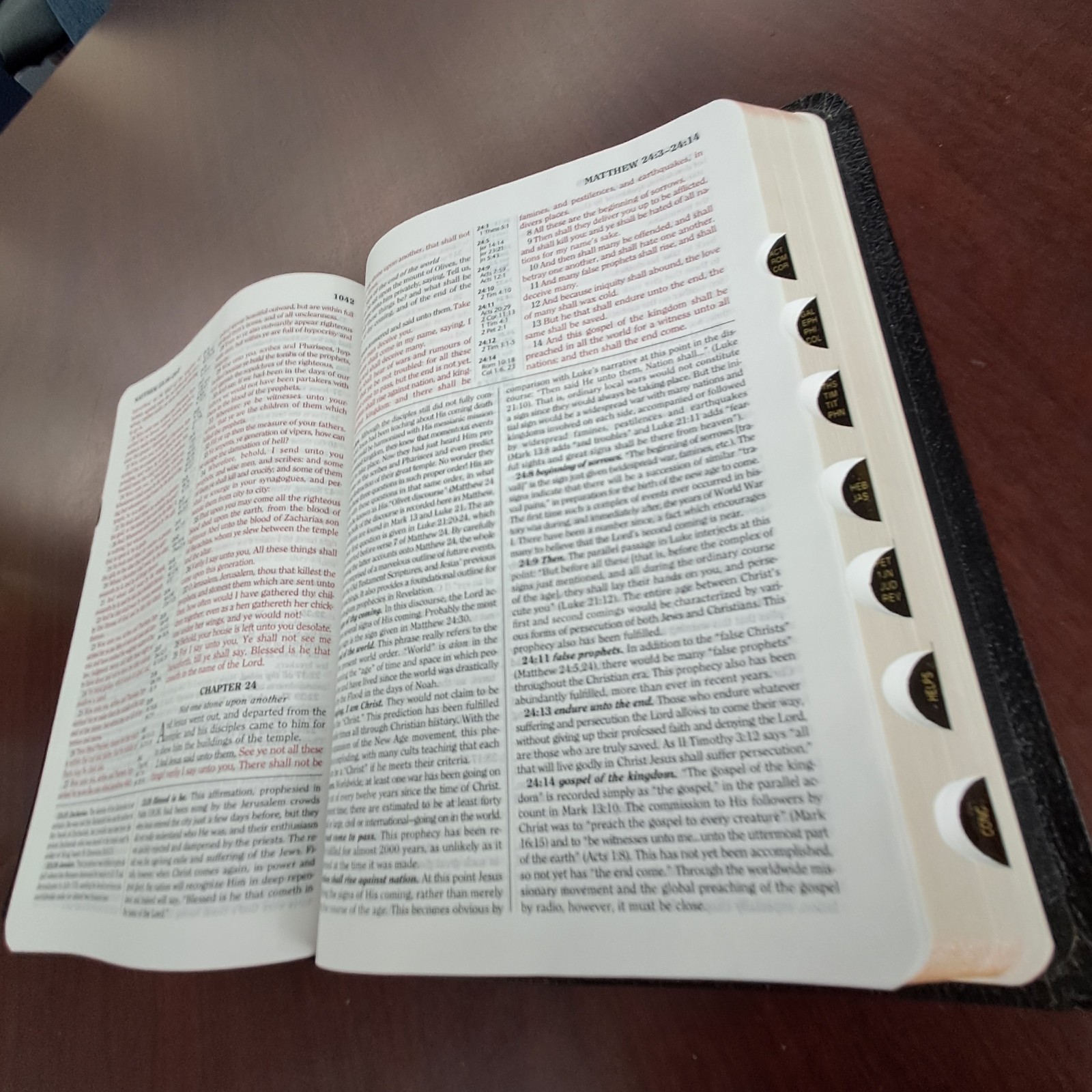 THE DEFENDERS STUDY BIBLE WORLD KJV BONDED LEATHER RED LETTER HENRY MORRIS 1995