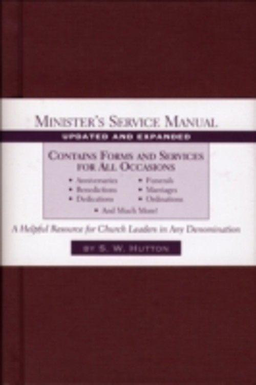 Minister’s Service Manual Hardcover Samuel Ward Hutton