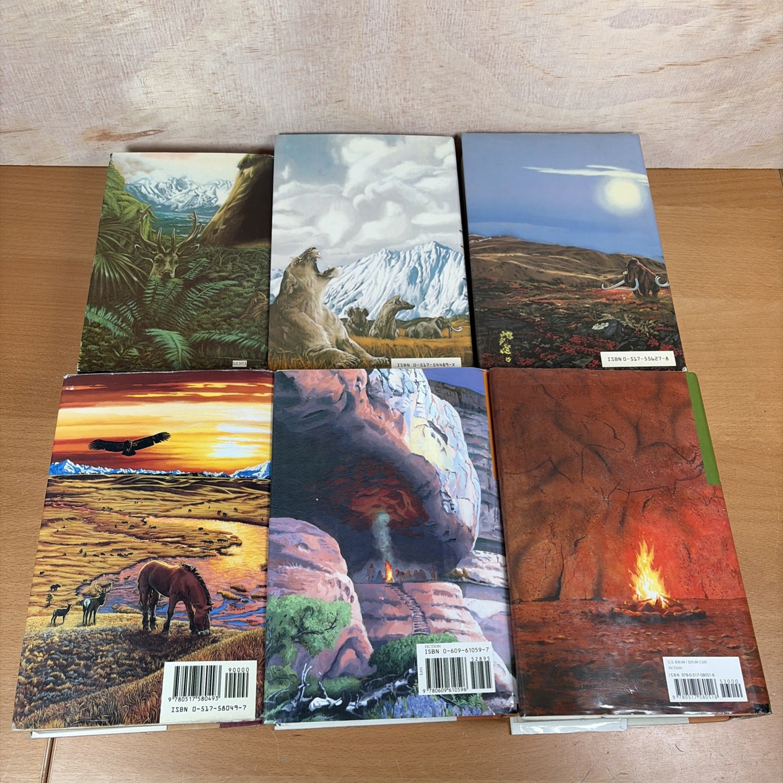 Complete Set Series Lot of 6 Earth’s Children Books by Jean Auel HARDCOVER