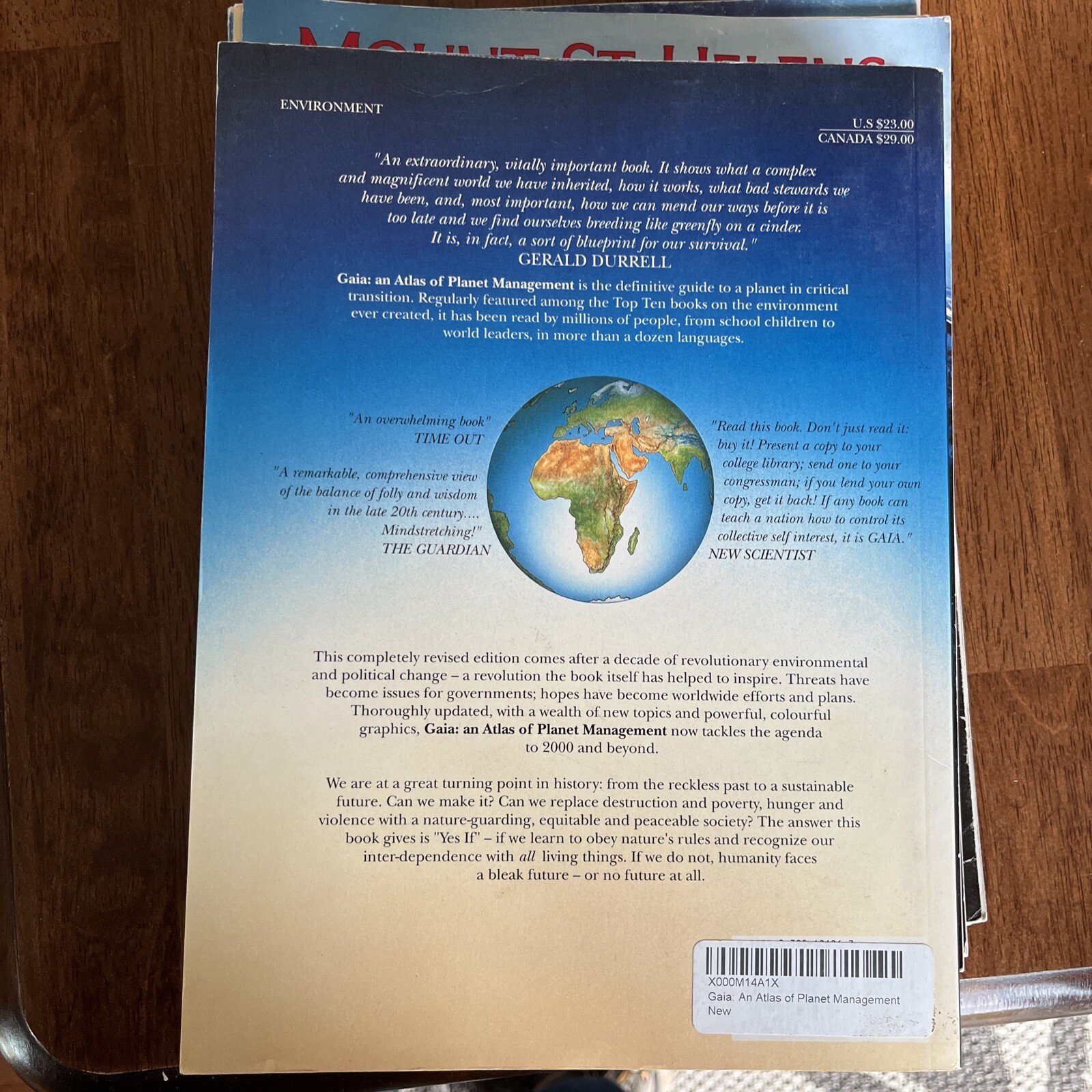Gaia : An Atlas of Planet Management by Norman Myers, 272 pages, 1993 nearly new