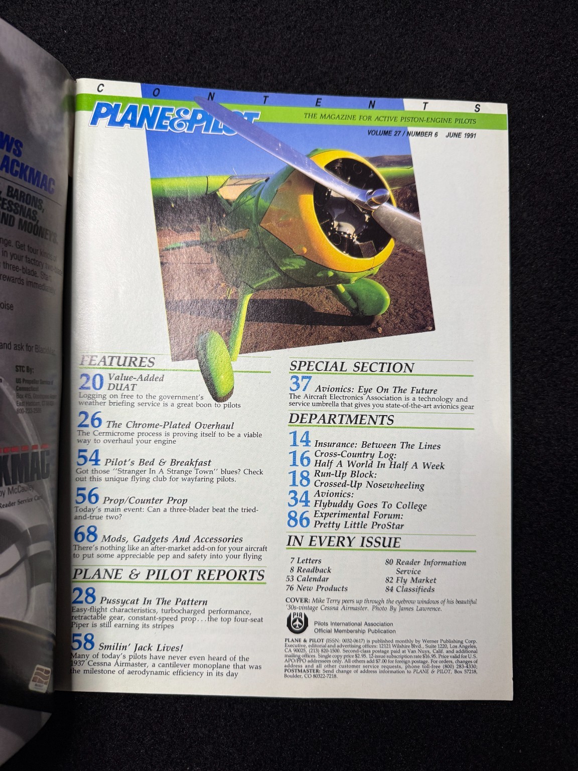 Plane & Pilot Magazine June 1991 Aviation Aircraft Safety Performance Vintage
