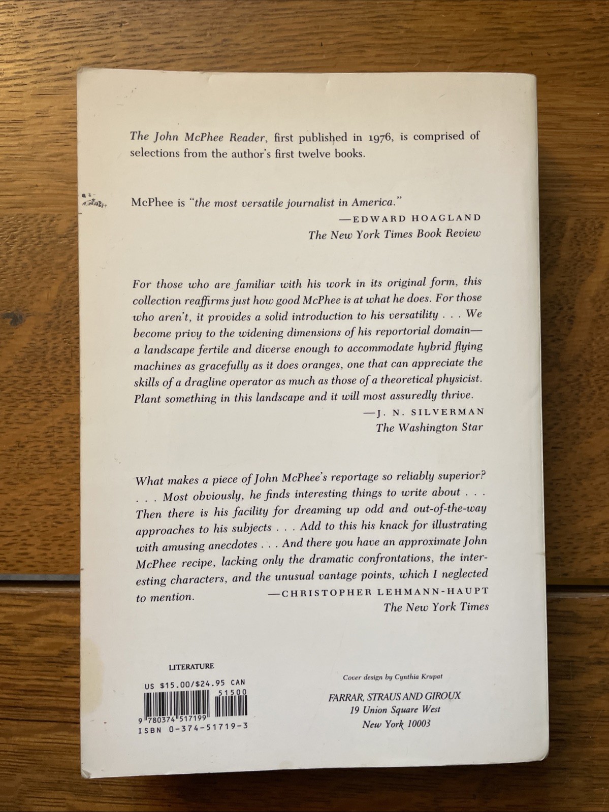 John McPhee: Rising From The Plains & John McPhee Reader FSG Tr Pbks