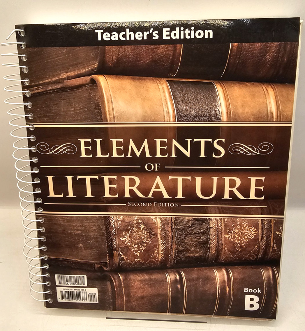 BJU Press Elements Of Literature Teacher Edition A & B With CD Student Textbook