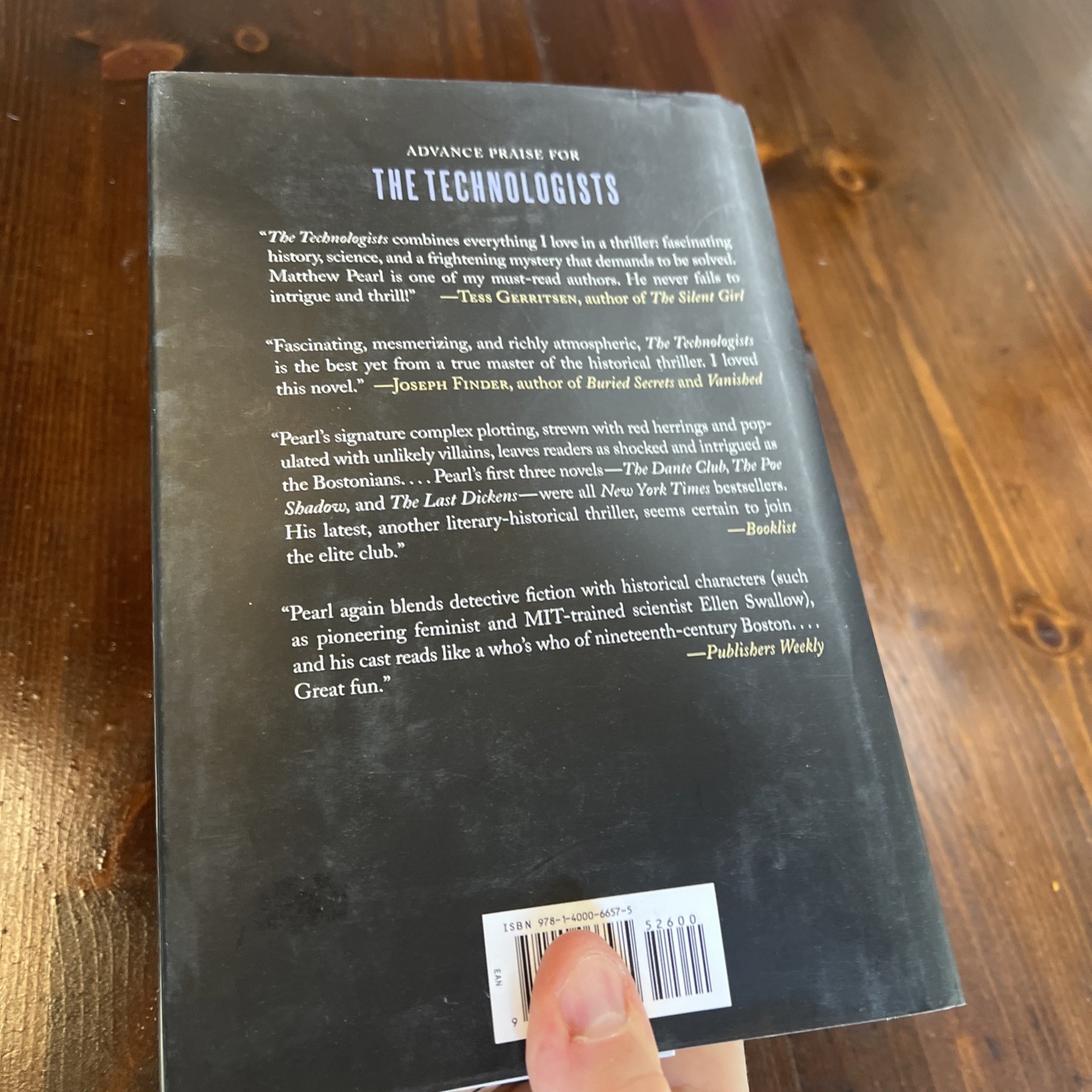 The Technologists by Matthew Pearl – Hardcover – Excellent Condition (HC)