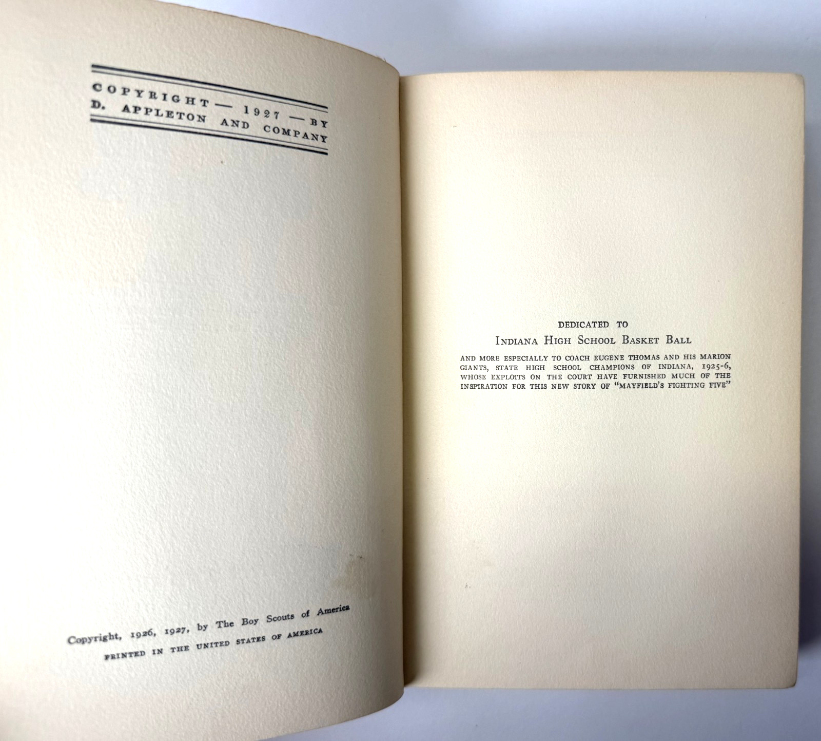 Get ‚Em, Mayfield, Harold M Sherman 1927 D. Appleton 1st edition – Basketball