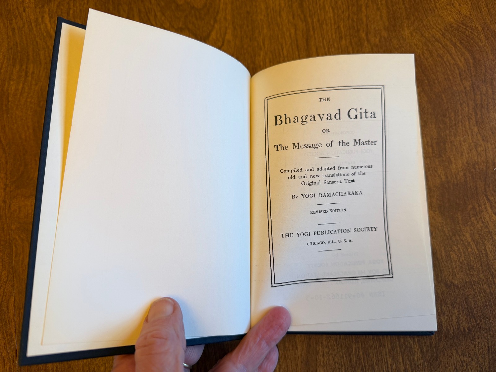 Bhavagad Gita, or the Message of the Master, rev. ed. Yogi Ramacharaka HC 1930