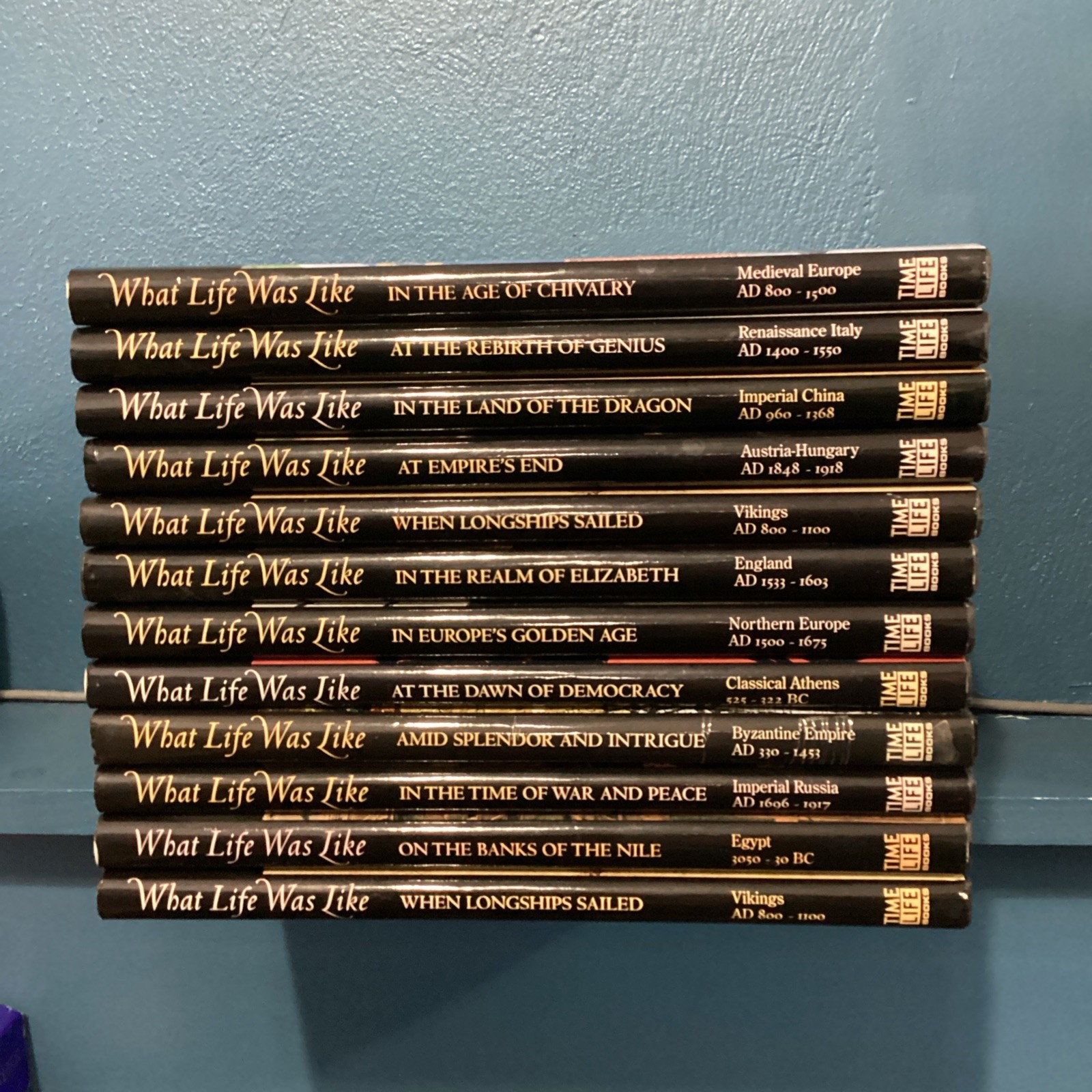 LOT OF 12 TIME LIFE BOOKS WHAT LIFE WAS LIKE SERIES SET With Cover Wear*