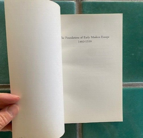 The Foundations Of Early Modern Europe 1460-1559 Paperback Eugene F Rice Jr 1970