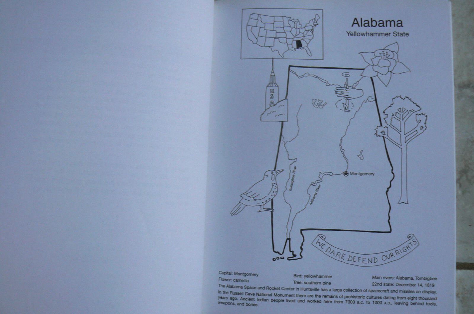 United States Coloring Book, Winky Adam, Dover NEW! 1998