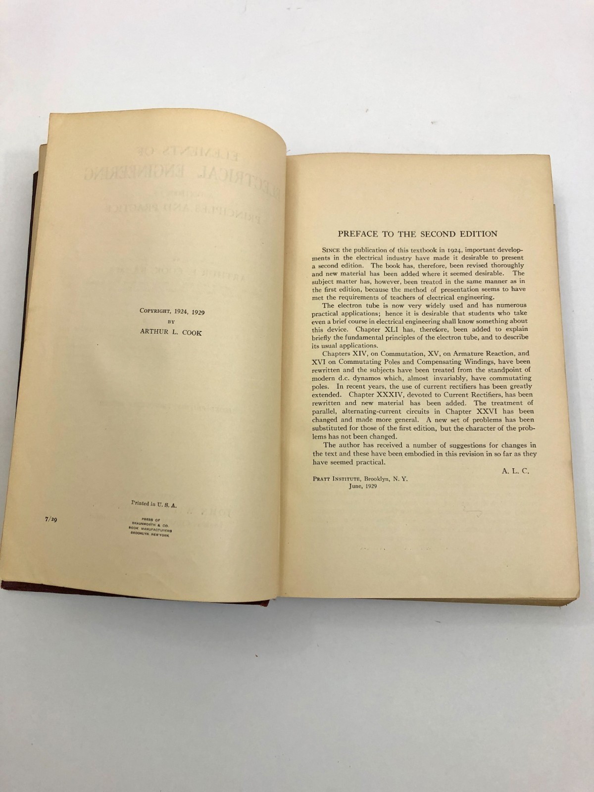 Elements Of Electrical Engineering Arthur L. Cook 1929 HC 584 Pages