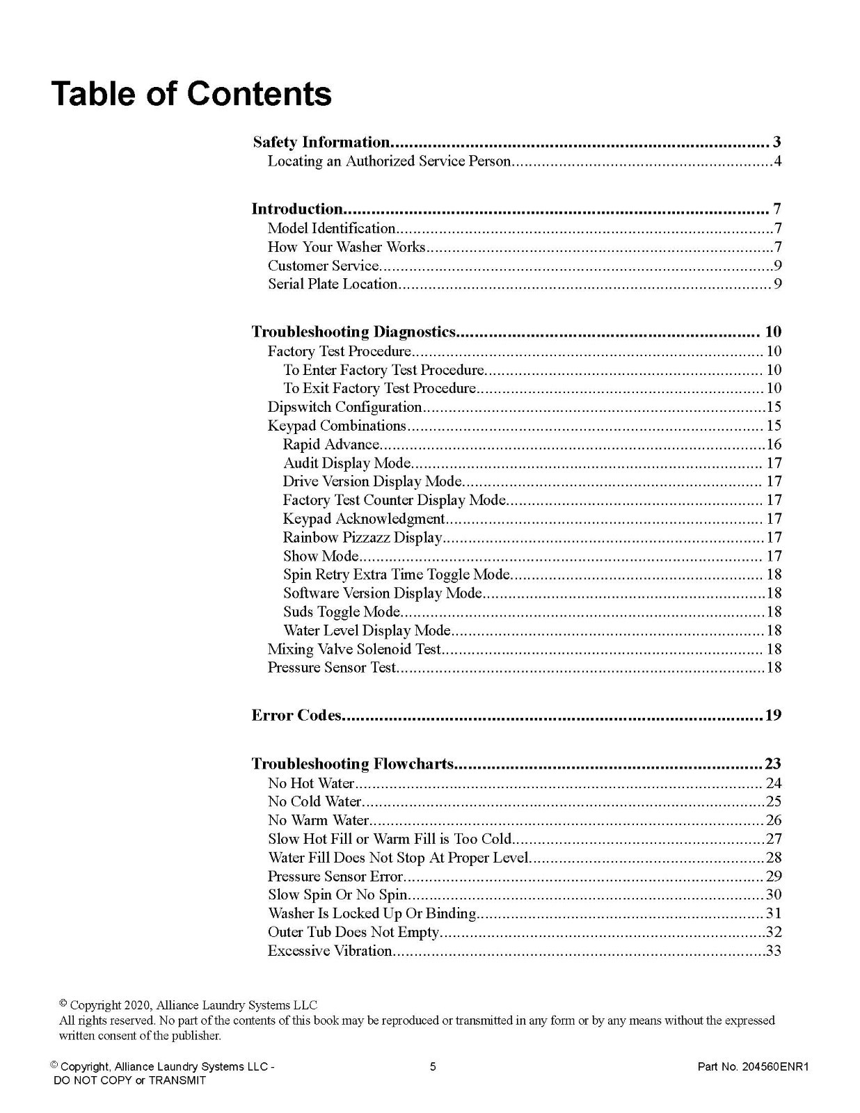 SPEED QUEEN AWNE9RSN115TW01 WASHER SERVICE REPAIR MANUAL PAPERBACK