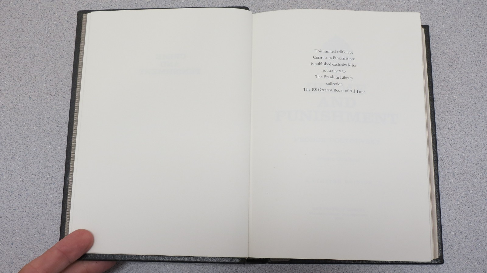 Crime and Punishment by Feodor Dostoevsky – The Franklin Library – Limited 1975