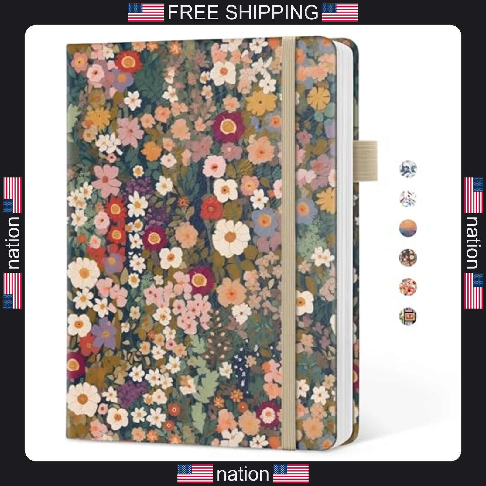 Taja Pretty Lined Journal for Women, Aesthetic Cute Hardcover Leather Journal