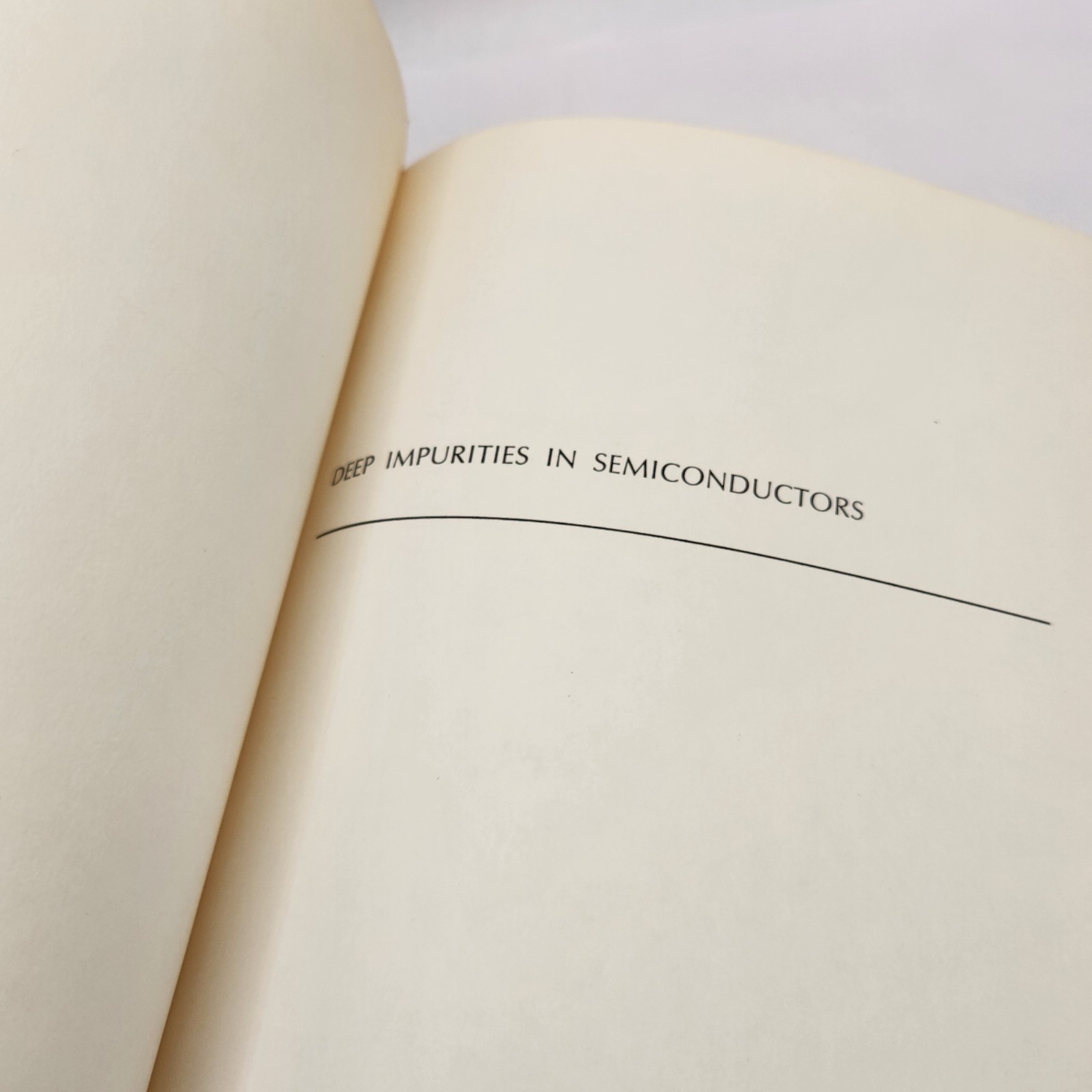 1973 HC Deep impurities in Semiconductors by Milnes, A.G. Book