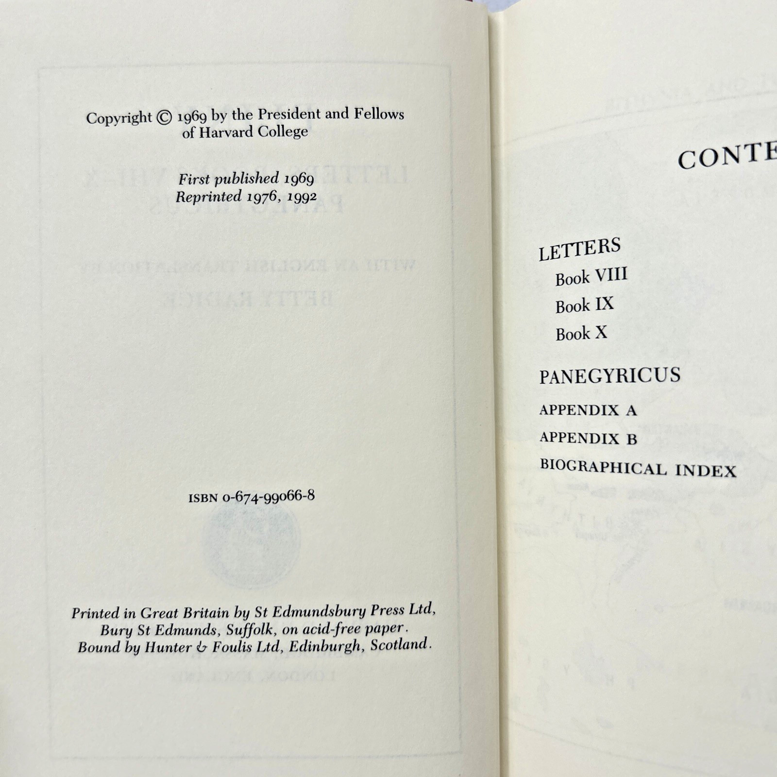 Loeb Classical Library: Pliny Letters & Panegyricus Complete 2 Volume Set