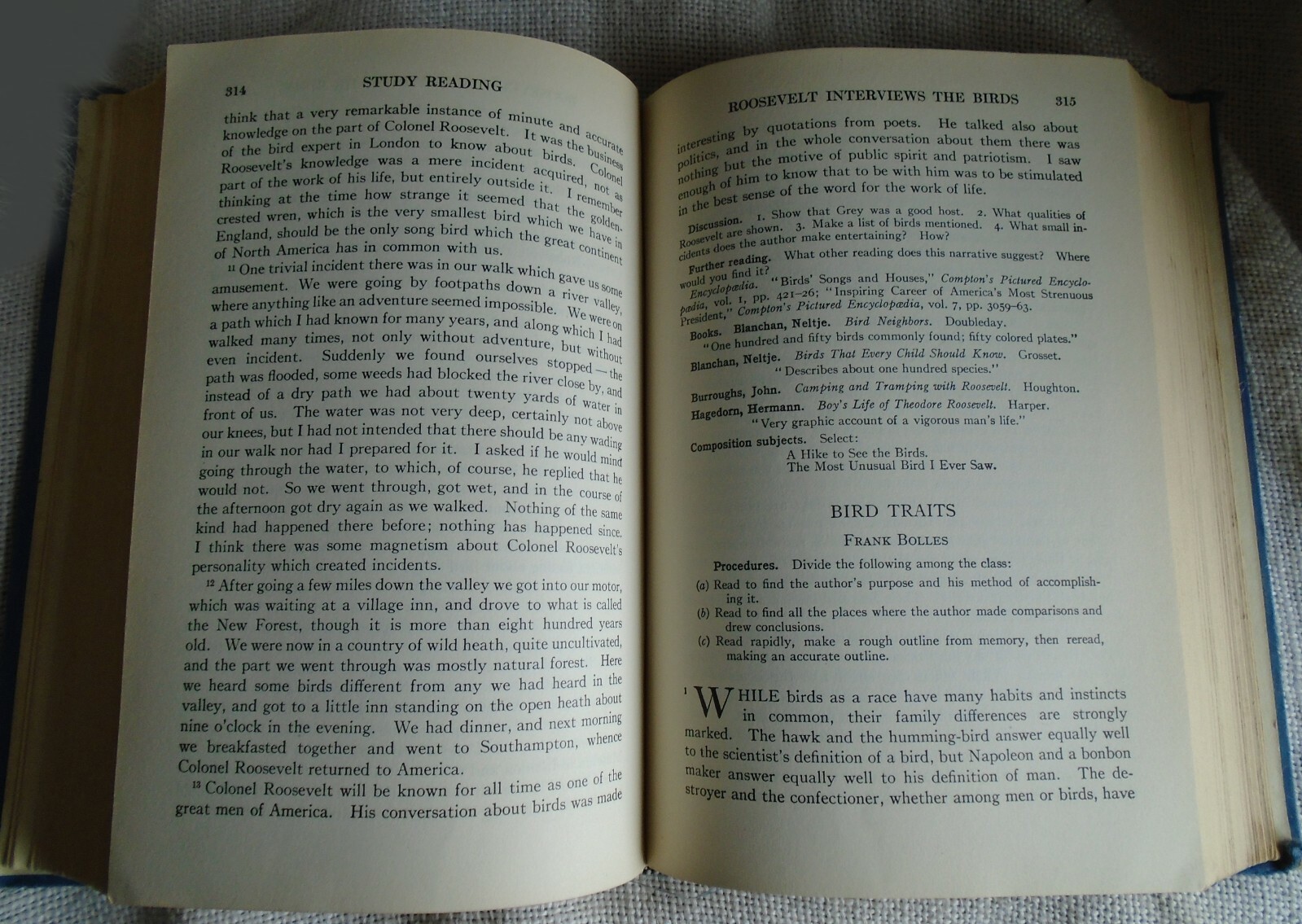 Literature in the Junior High School Book Two 1933 Hardcover Bolenius