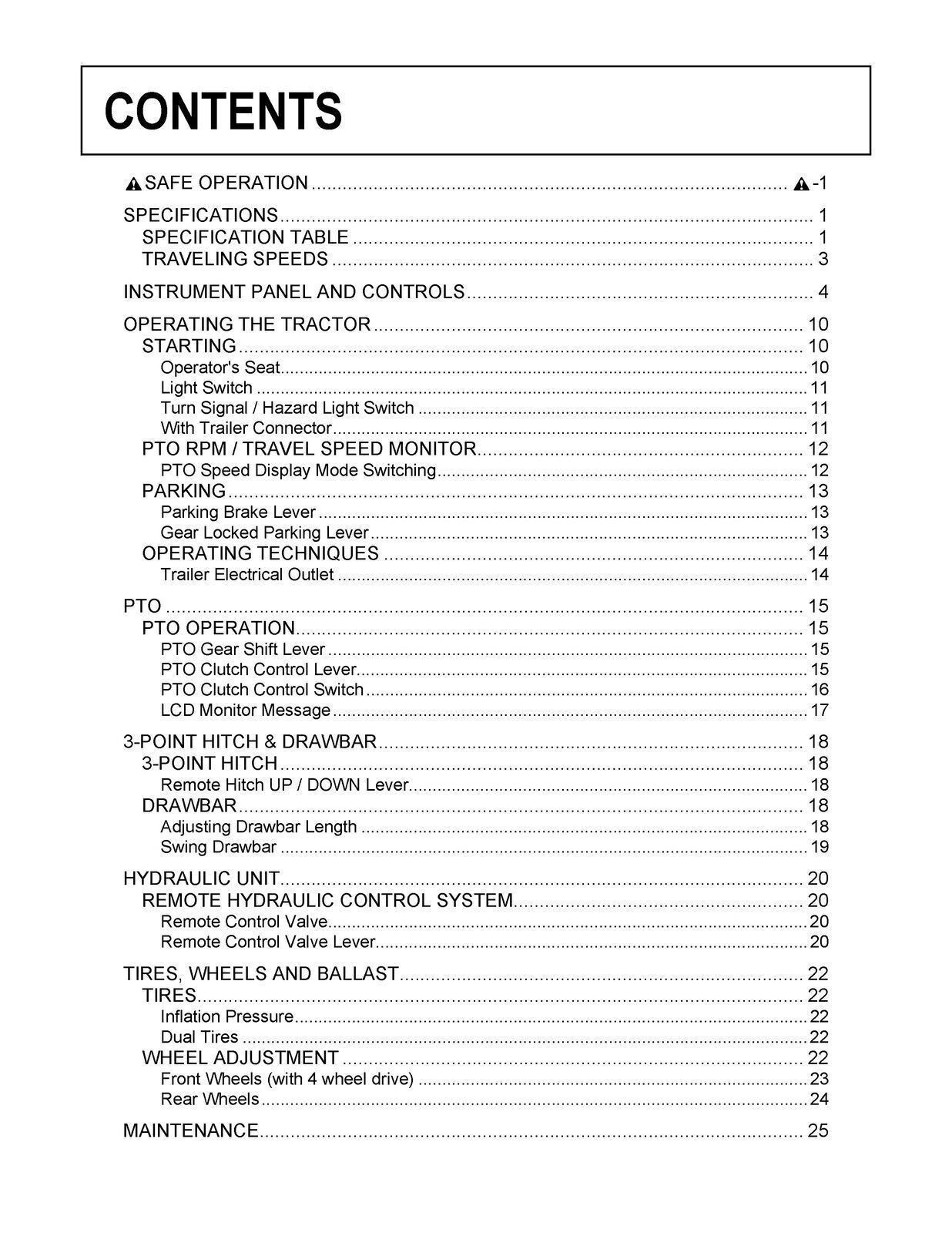 KUBOTA M7040 M6040 M8540 M9540 CAB OPERATORS MANUAL METAL BOUND – FRONT & BACK