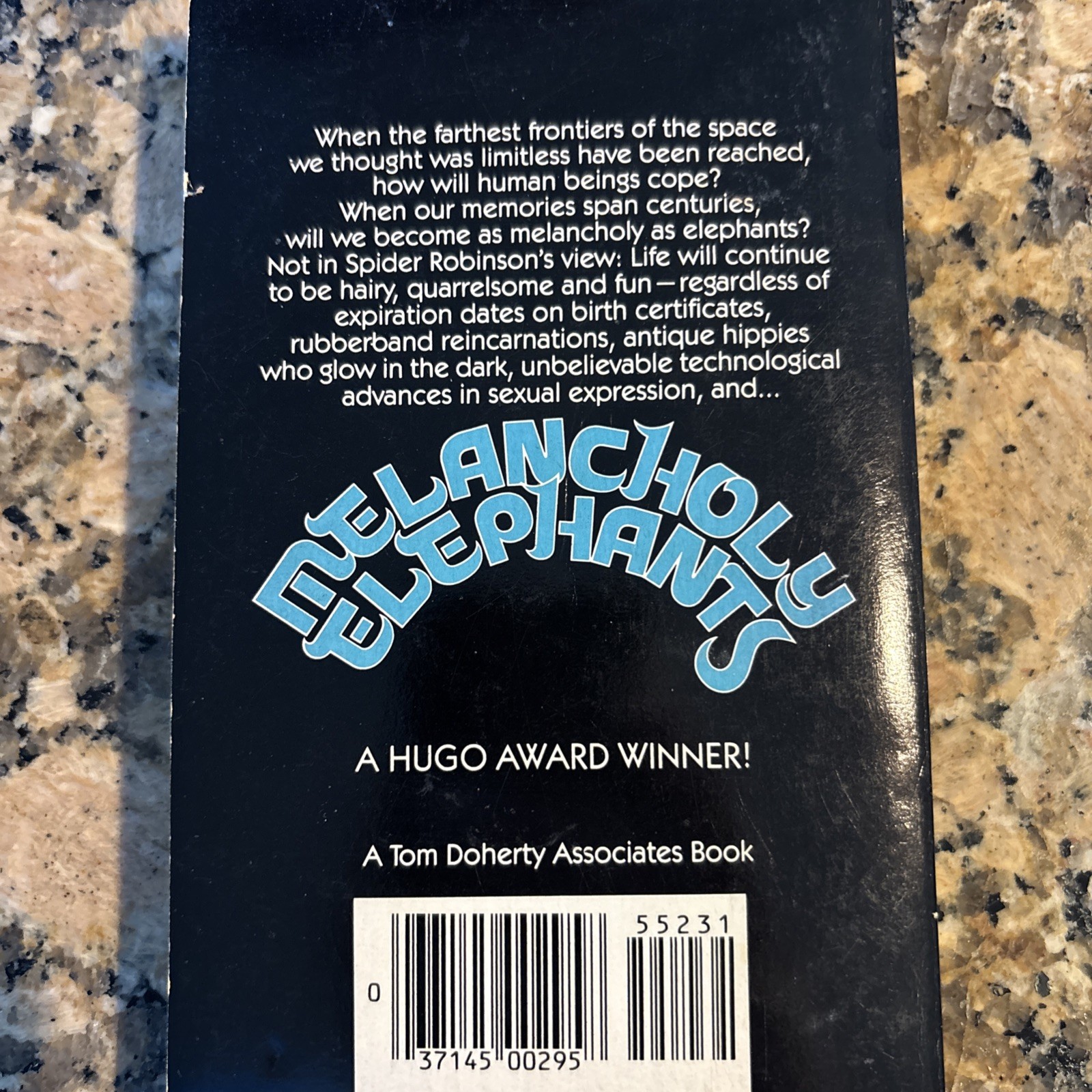 Melancholy Elephants by Spider Robinson VTG 1st Ed 1985 TOR SciFi Paperback OOP