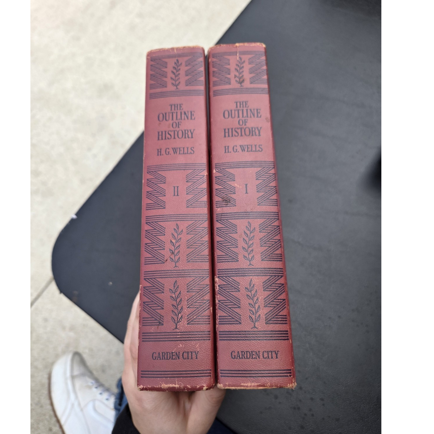 H. G. Wells The Outline of History Vol I & II Revised Edition Hardcover Set 1961