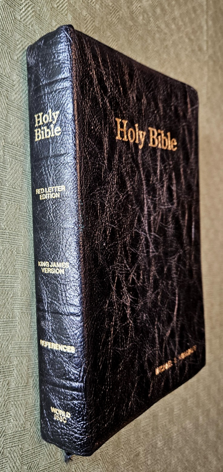 KJV – LARGE Print Reference Holy Bible, Black Genuine Leather, World 956C