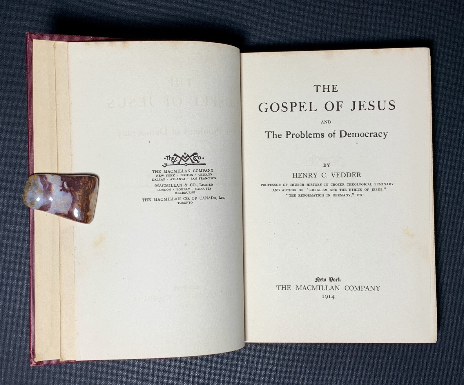 1910s ANTIQUE BOOK 1st Edition HC Democracy CHRISTIANITY social justice GOSPEL