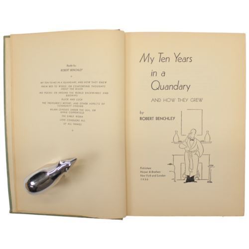 1936 ROBERT BENCHLEY Comedy Humor My Ten Years in a QUANDRY HCDJ Fifth Edition