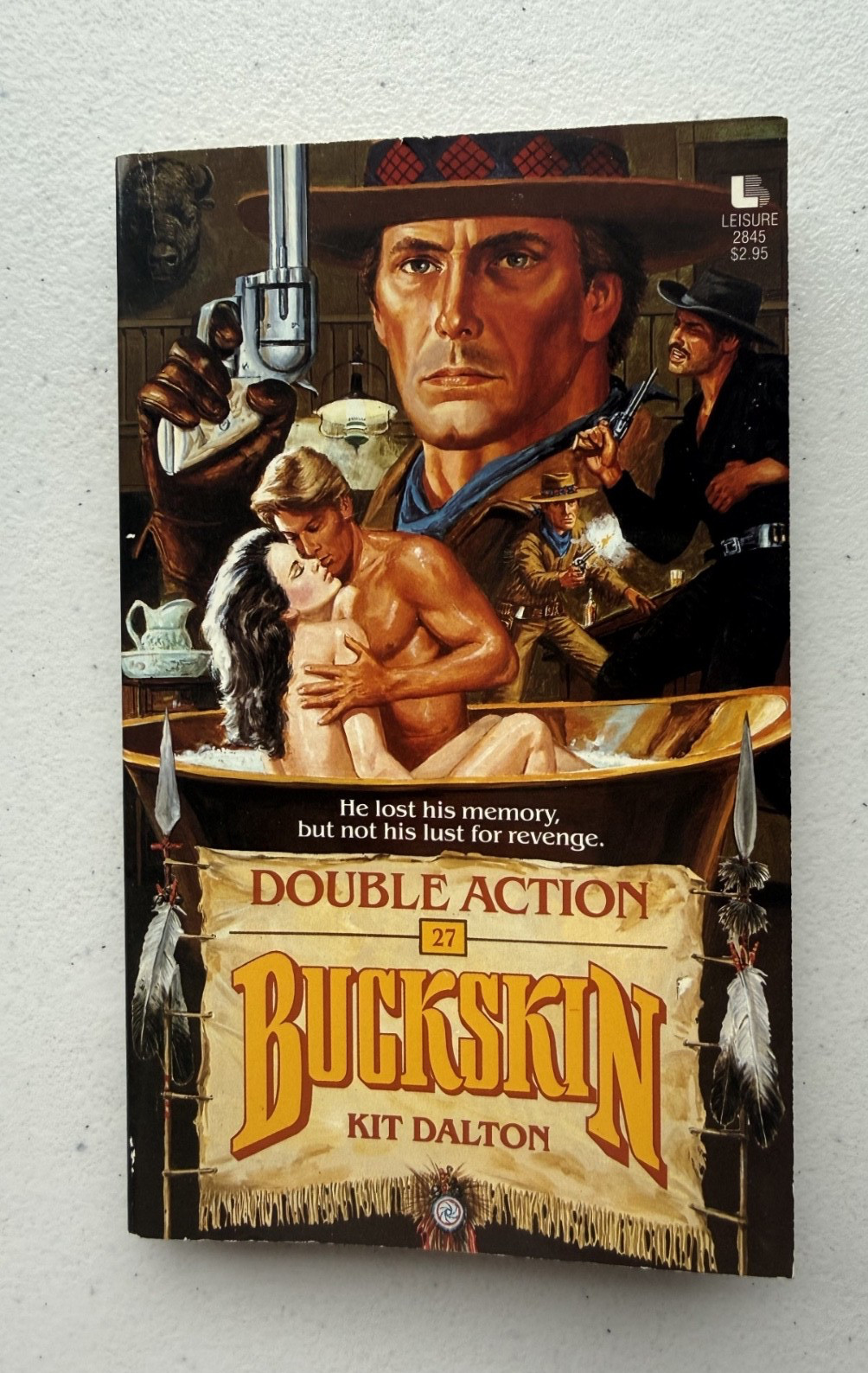 Vtg Buckskin ppb Westerns Kit Dalton # 26 Laramie Showdown + # 27 Double Action