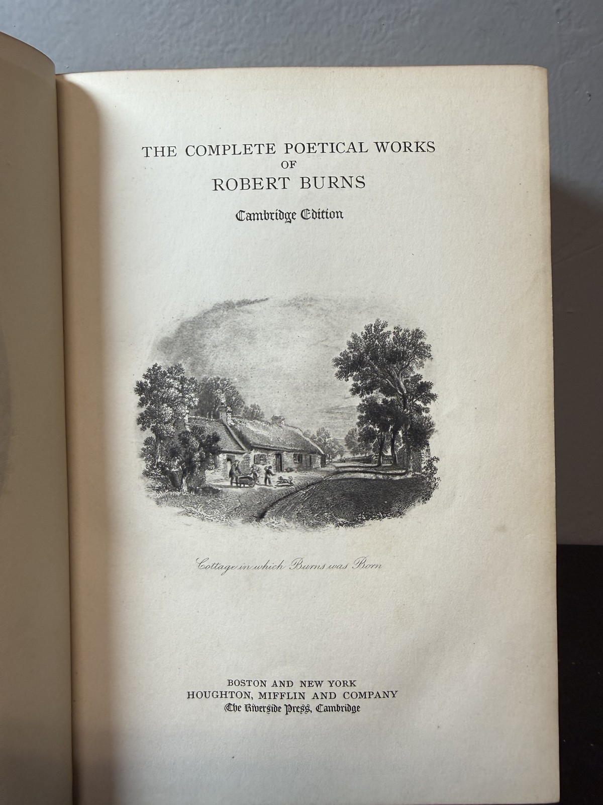 Vintage 1897 The Complete Poetical Works of Robert Burns Cambridge Edition HC