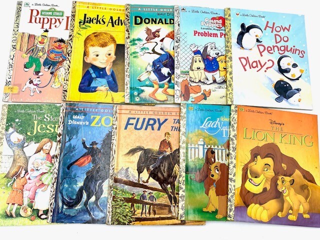 Little golden books 5 lot vintage collectable Disney Random Christmas kids